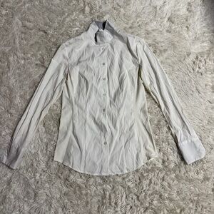 Women’s XS White Noel Asmar Long Sleeve Horseback Riding Show Shirt